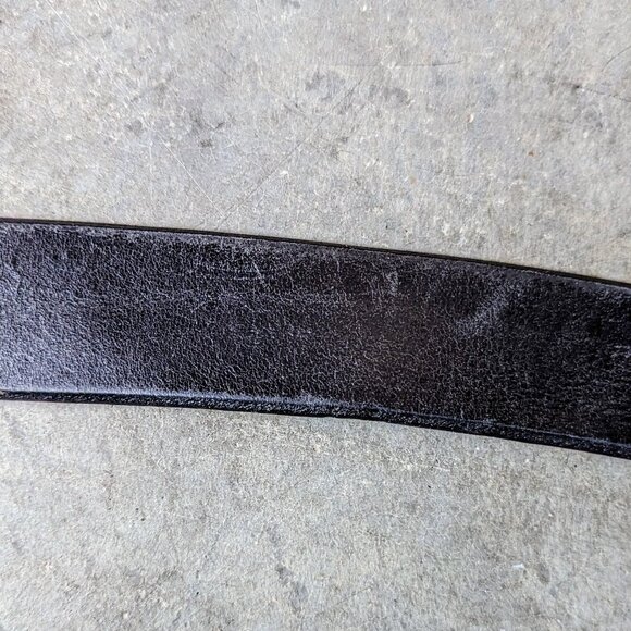 Fossil Black Genuine Leather Silver Buckle Belt size 40 - Picture 10 of 10